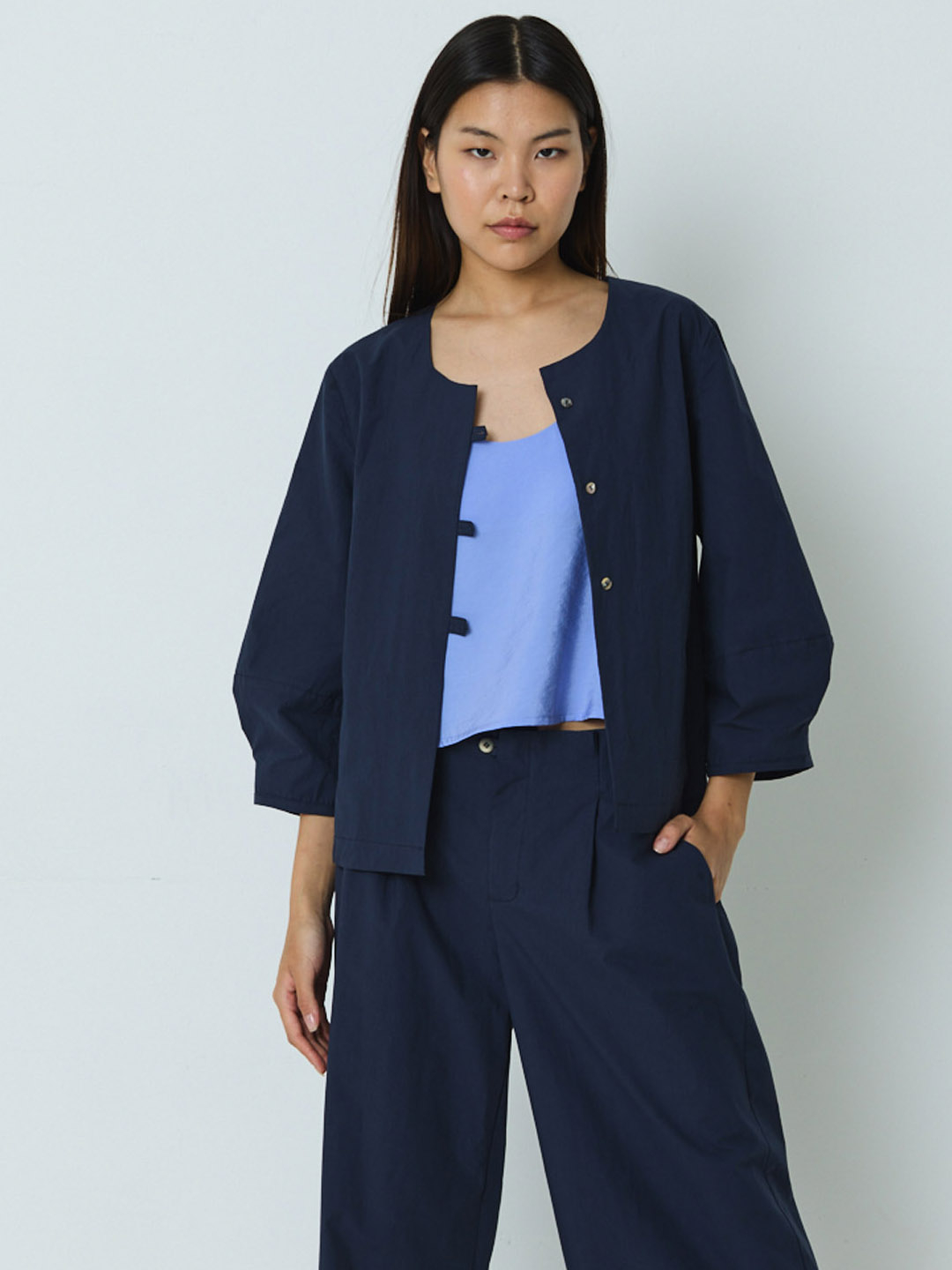 Chaqueta Mónica Lavandera Chamois Blue-collar