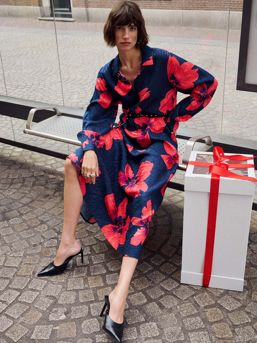 Vestido Pom Amsterdam Cato Bloom Rouge