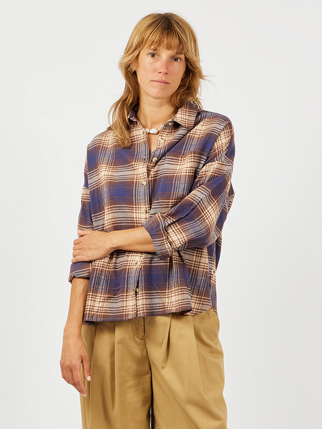 Camisa Arsène & Les Pipelettes Écosaisse