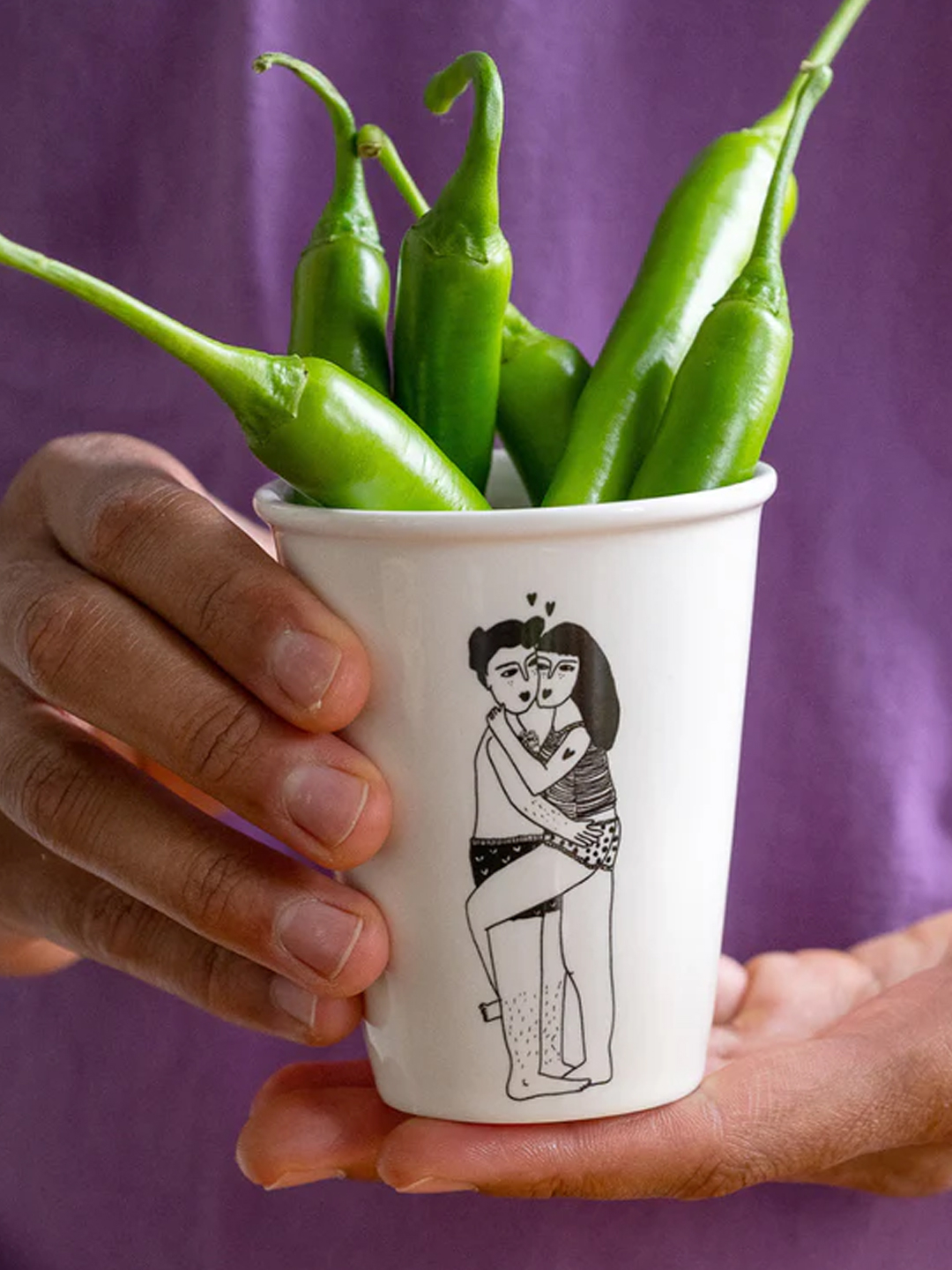 Taza Helen B cerámica ilustrada amor matinal