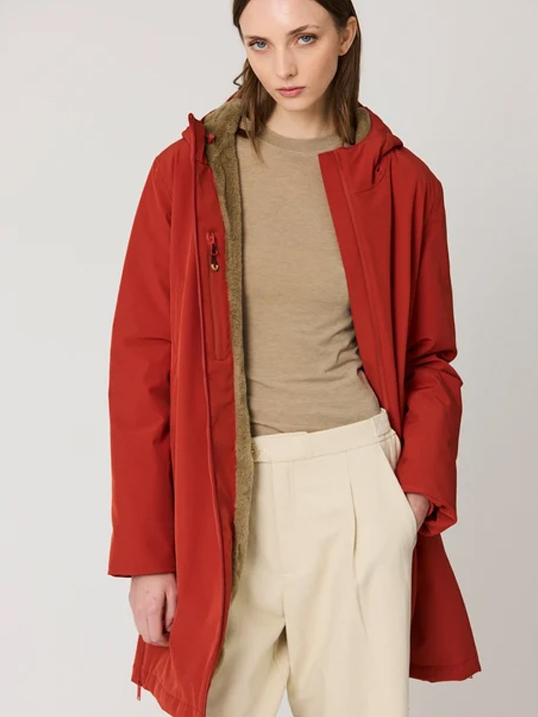Abrigo Tänta Rainwear Verglas Red Ocre