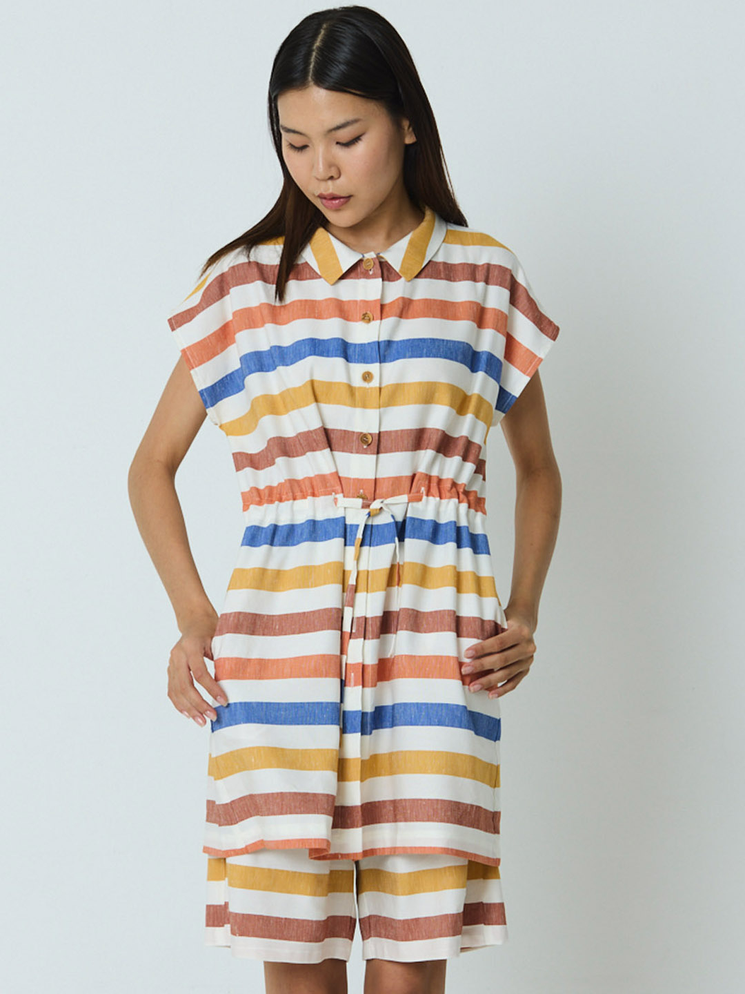 Vestido Mónica Lavandera Viridiano Multi Stripes