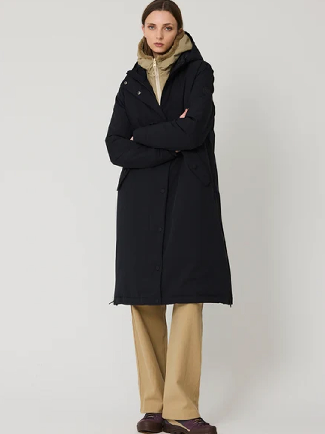 Abrigo Tänta Rainwear Givre Black