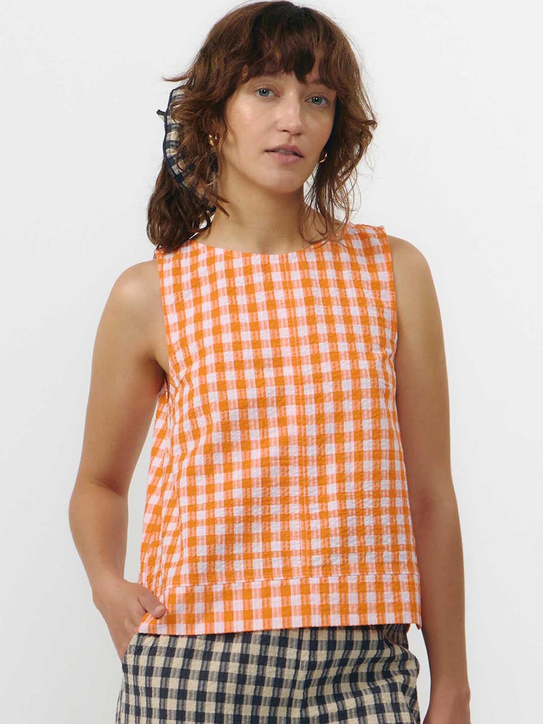 Top  Suite13Lab Aruba Check Orange