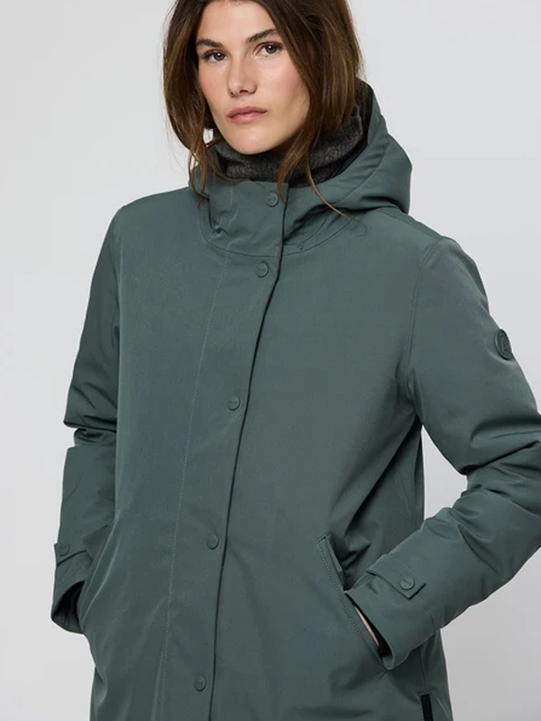 Abrigo Tänta Rainwear Givre Balsam Green