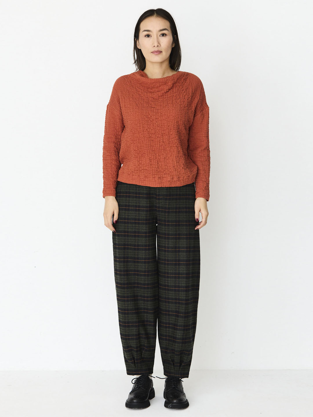 Pantalón Mónica Lavandera Polaca Tartán Plaid Green