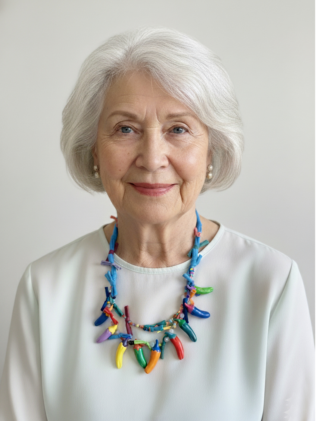 Colar Ana Miguén Pementos de  Padrón Azul