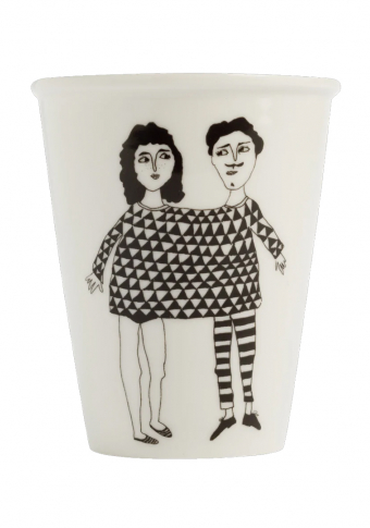 Taza cerámica ilustrada parella xersei