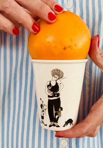 Taza Helen B cerámica ilustrada Vida de Nai