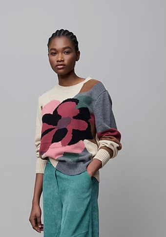 Xersei Aldo Martins Flor Jacquard Intarsia