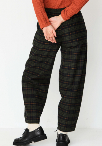 Pantalón Mónica Lavandera Polaca Tartán Plaid Green