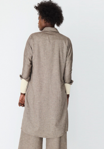 Vestido camisero Mónica Lavandera Virolo Brown Light