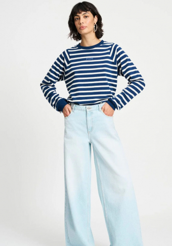 Sudadera Pom Amsterdam Blue White Stripes Boxy
