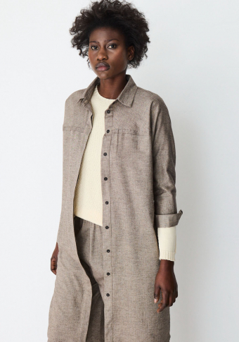 Vestido camisero Mónica Lavandera Virolo Brown Light