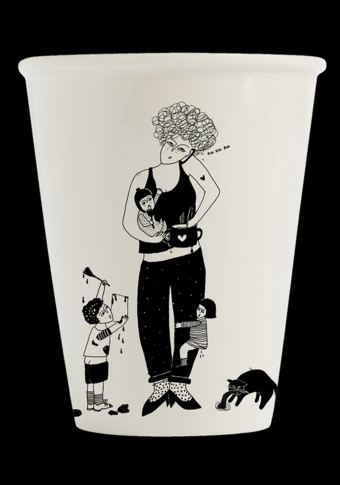 Taza Helen B cerámica ilustrada Vida de Nai