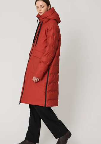 Abrigo plumífero Tänta Rainwear Rime Red Ochre