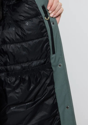 Abrigo Tänta Rainwear Givre Balsam Green
