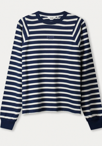 Sudadera Pom Amsterdam Blue White Stripes Boxy