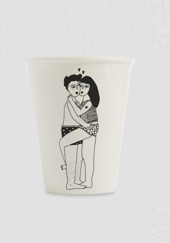 Taza Helen B cerámica ilustrada amor matinal