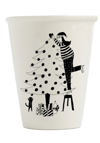 Taza cerámica ilustrada árbore Nadal Helen B