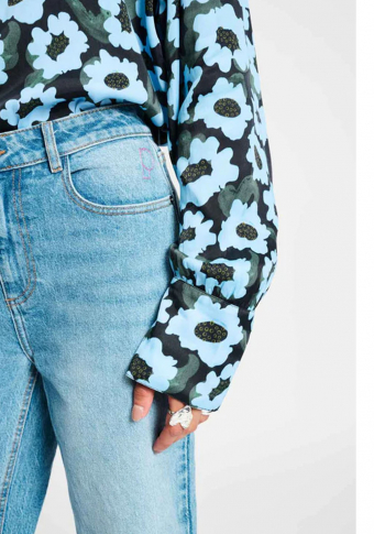 Camisa Pom Amsterdam Wild Flowers Blue