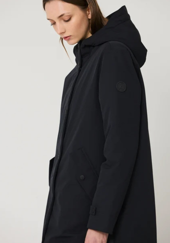 Abrigo Tänta Rainwear Givre Black