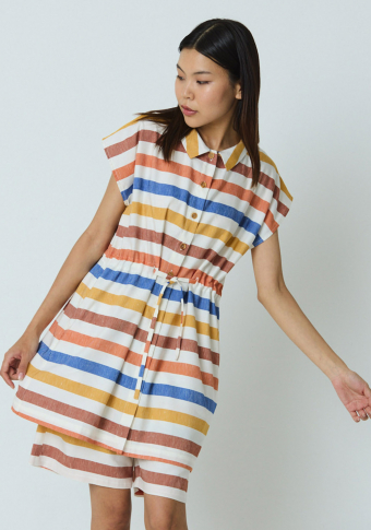 Vestido Mónica Lavandera Viridiano Multi Stripes