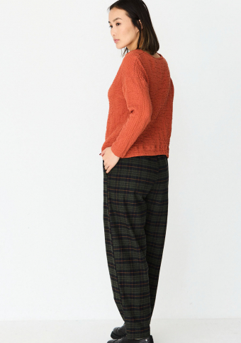 Pantalón Mónica Lavandera Polaca Tartán Plaid Green