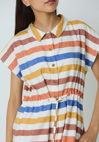 Vestido Mónica Lavandera Viridiano Multi Stripes