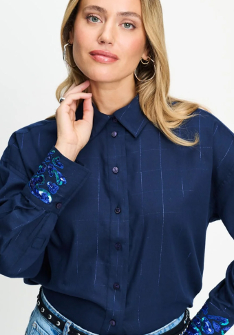 Camisa Pom Amsterdam Lexi Eternal Blue