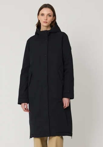 Abrigo Tänta Rainwear Givre Black