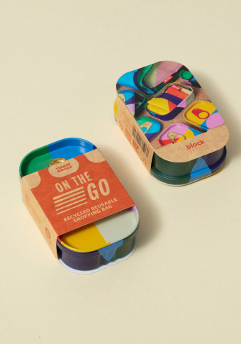 Caixa Sorpresa Block Design bolsa reciclada On the Go