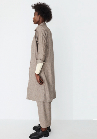 Vestido camisero Mónica Lavandera Virolo Brown Light