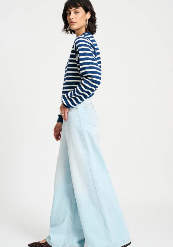 Sudadera Pom Amsterdam Blue White Stripes Boxy