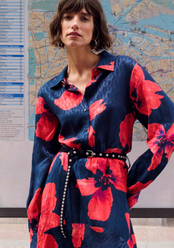 Vestido Pom Amsterdam Cato Bloom Rouge