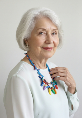 Colar Ana Miguén Pementos de  Padrón Azul