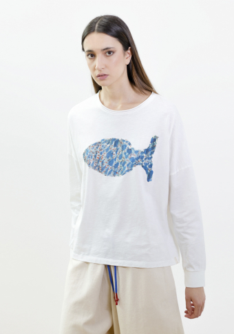 Camiseta Pan Producto Básico pez azul