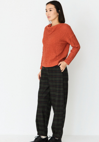 Pantalón Mónica Lavandera Polaca Tartán Plaid Green