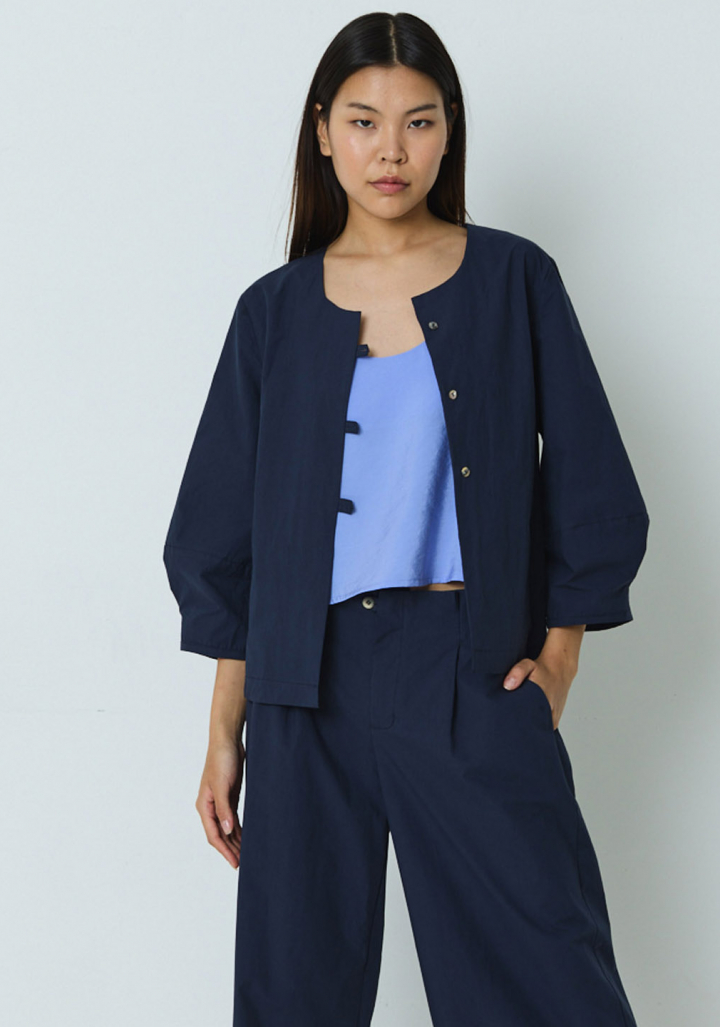 Chaqueta Mónica Lavandera Chamois Blue-collar