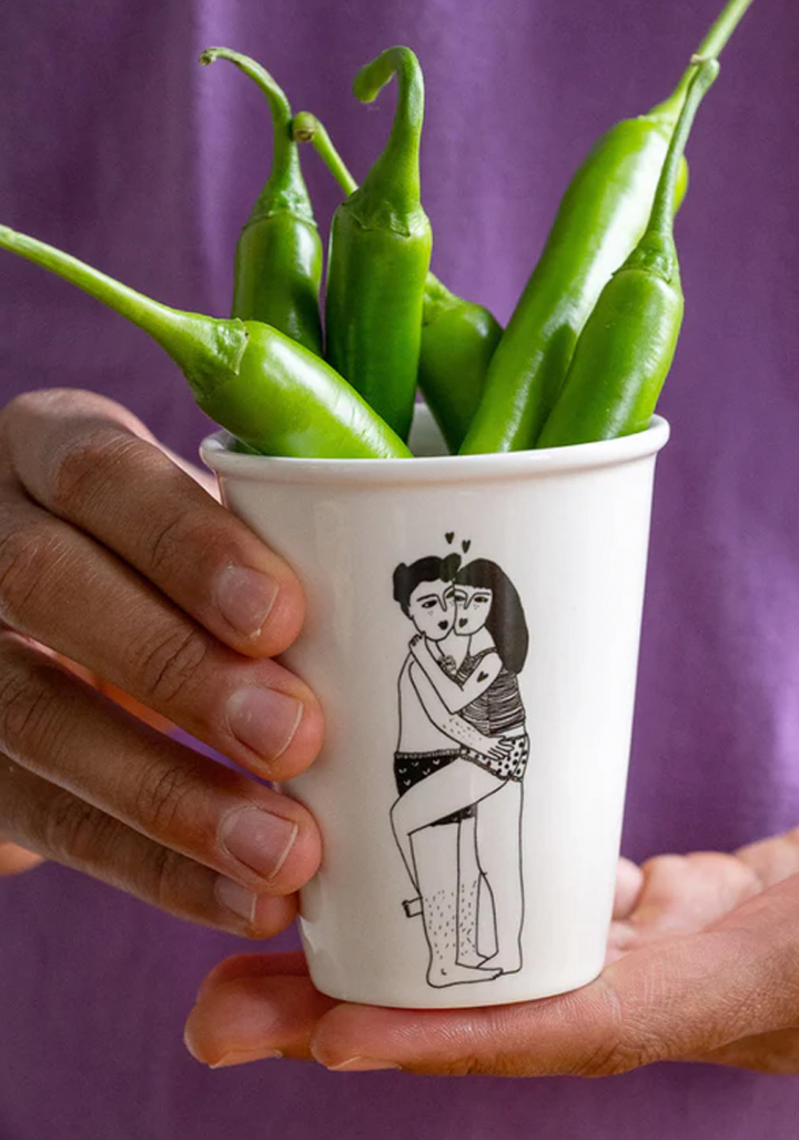 Taza Helen B cerámica ilustrada amor matinal