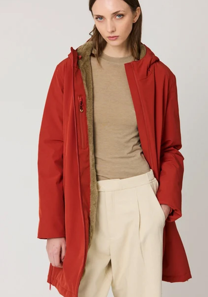 Abrigo Tänta Rainwear Verglas Red Ocre
