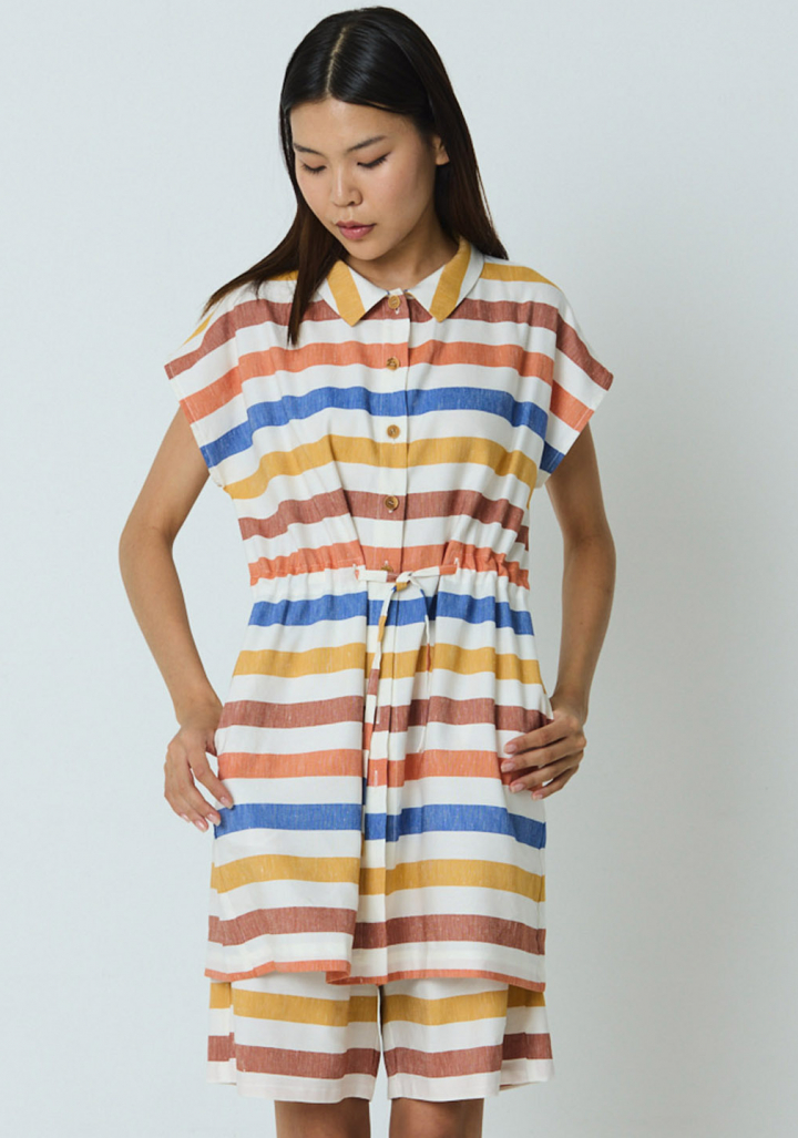 Vestido Mónica Lavandera Viridiano Multi Stripes