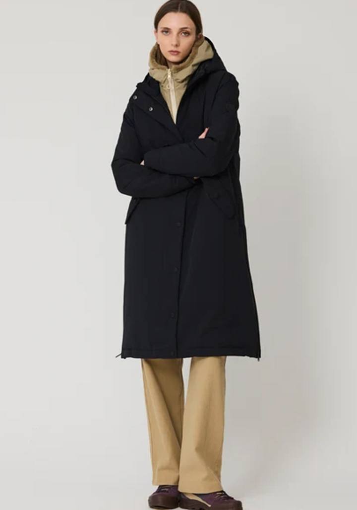 Abrigo Tänta Rainwear Givre Black