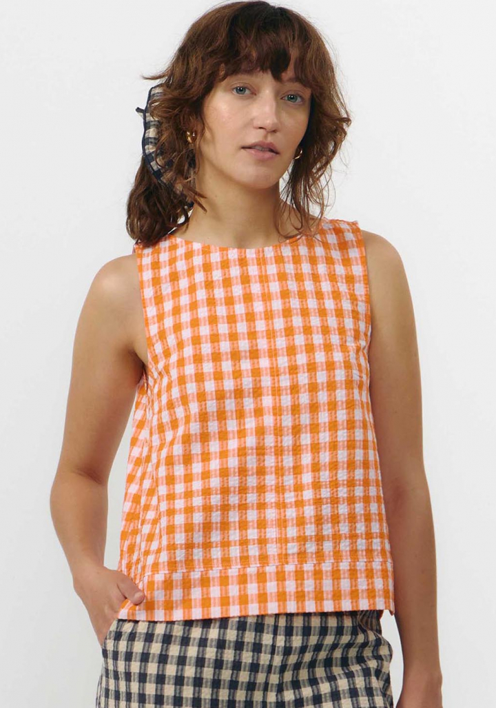 Top  Suite13Lab Aruba Check Orange