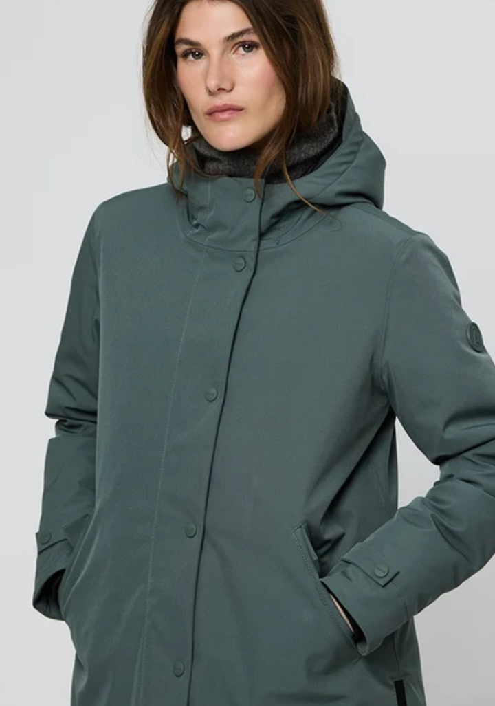 Abrigo Tänta Rainwear Givre Balsam Green