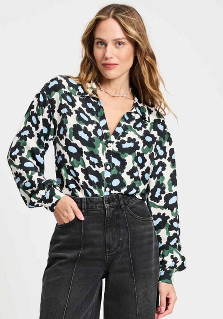 Camisa Pom Amsterdam Wild Flowers Ecru