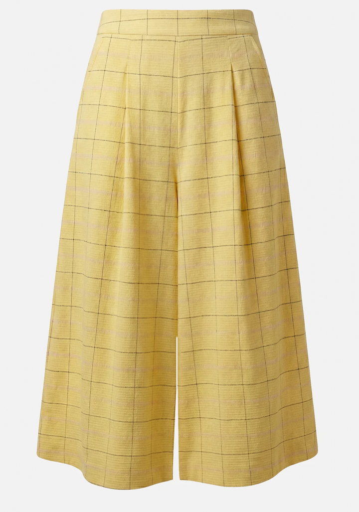 Pantalón Saia Pan Producto Básico Limón Cadros